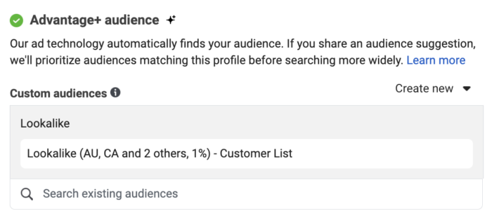 Lookalike Audience Suggestion